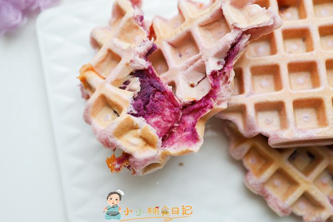 10个月以上辅食紫薯华夫饼面包