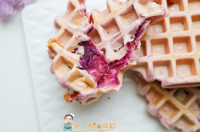 10个月以上辅食紫薯华夫饼面包