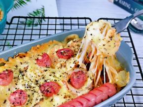 香浓拉丝的焗面，简单又好吃。