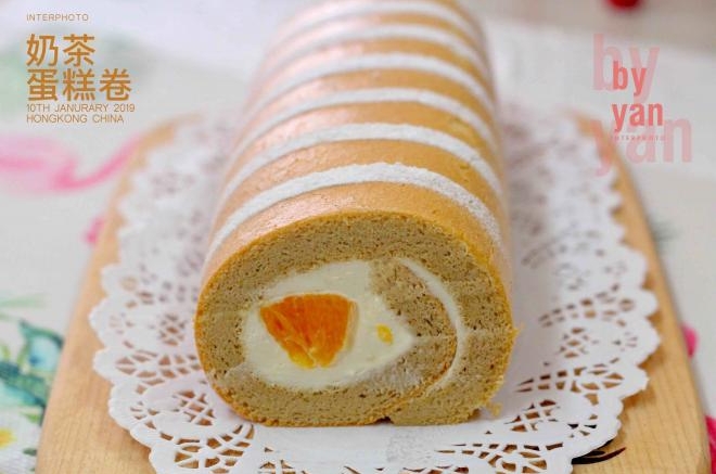 奶茶香橙蛋糕卷(烫面)