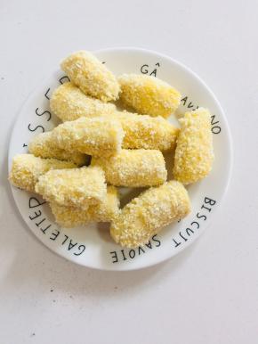 依次把所有的香蕉都裹完！