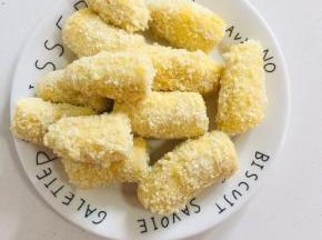 依次把所有的香蕉都裹完！