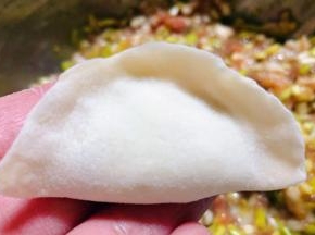饺子皮对折压紧不漏馅即可