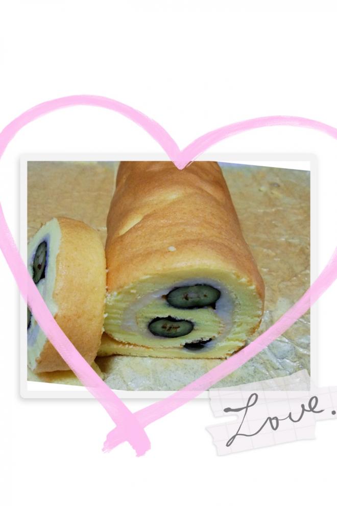 蓝莓山药蛋糕卷