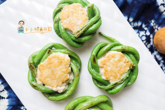 10个月以上辅食豆角酿鸡肉饼