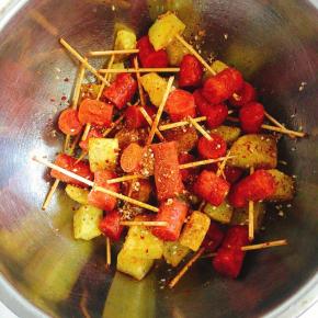 撒上我自制的万能烧烤撒粉嘎嘎香！（万能烧烤撒粉教程已发，喜欢的可以去我主页看看哦！）