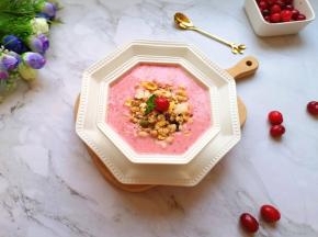 放上谷物麦片。