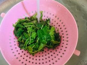 过冷水，挤干水份备用！