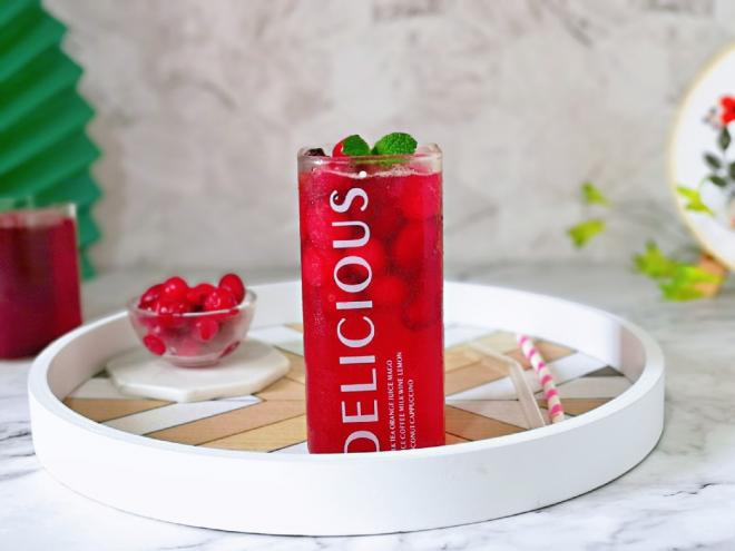 蔓越莓百香果汽水