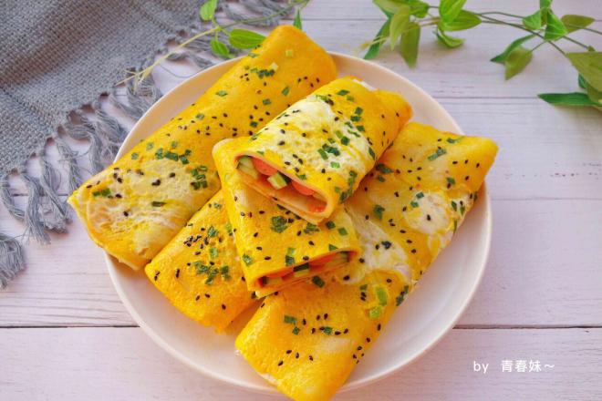 奶香火腿鸡蛋饼