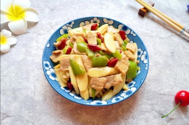 山药炒肉片
