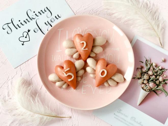 萌萌的520爱心天使馒头