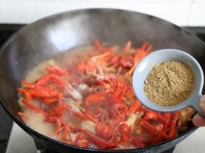 加入盐、胡椒粉、生抽、三分之二的十三香粉，转小火煮十分钟左右入味；