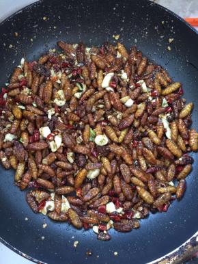 起锅前放入适量的鸡精翻炒均匀即可！