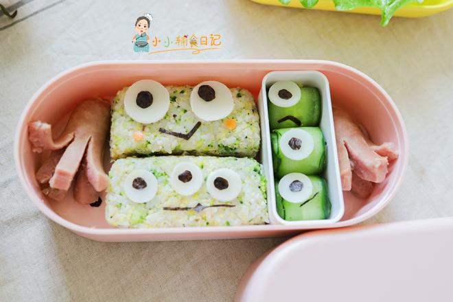 12个月以上辅食西蓝花肉松卡通青蛙饭团