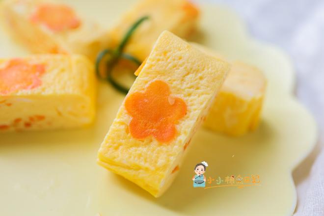 9个月以上辅食胡萝卜花朵厚蛋烧