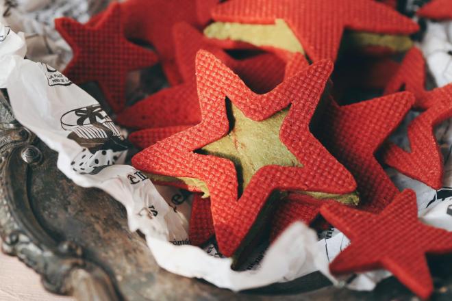 送给小孩子的儿童节礼物：星星抹茶夹心饼干