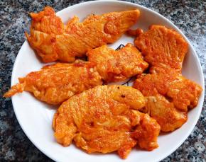 鸡排熟透而不硬即可