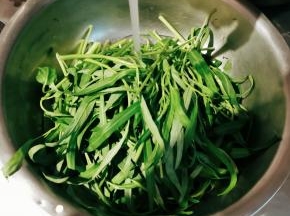 空心菜择洗干净 