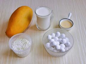 准备食材，圆子提前做好，买来的也可以。