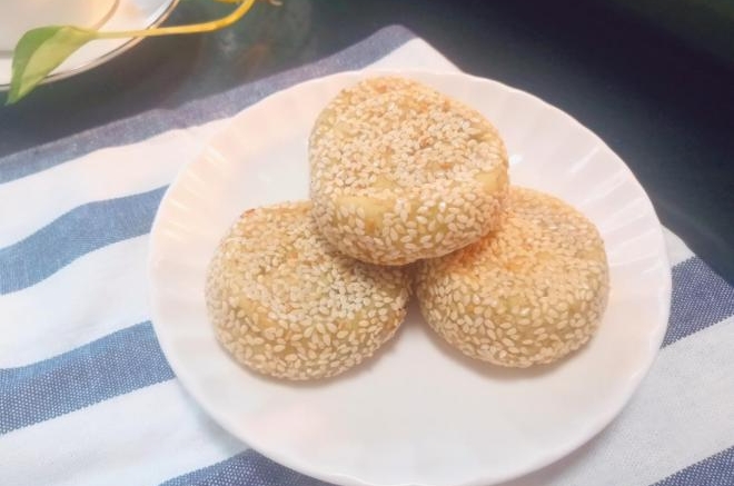 红薯豆沙饼