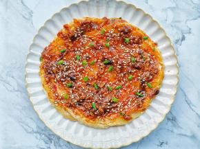 撒上葱花白芝麻，