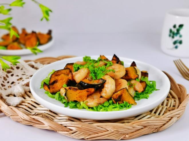 虾仁南瓜蔬菜沙拉