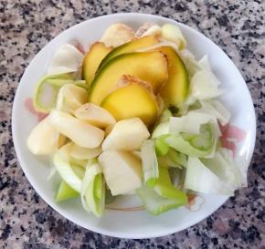 葱姜蒜洗净切好备用