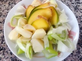 葱姜蒜洗净切好备用