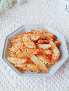 外层酥香可口，轻轻咬一下，里面粉粉的，超赞哦！