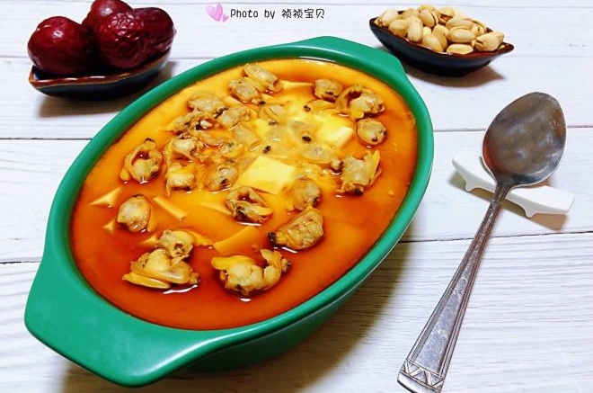 蚬子豆腐蒸蛋羹