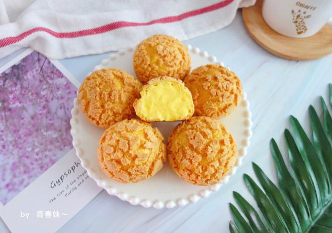 卡士达酱酥皮泡芙