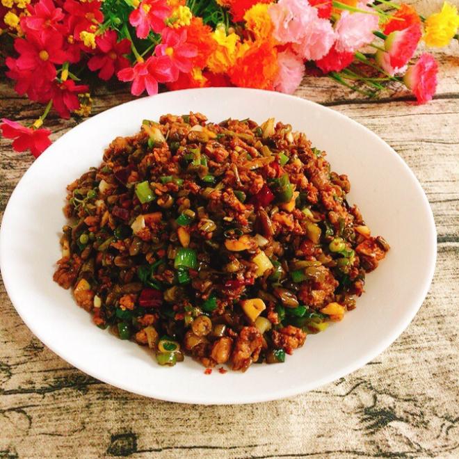 酸豇豆炒肉末
