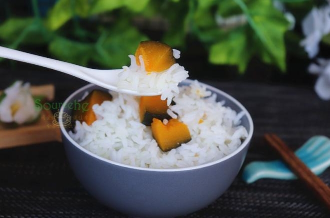 南瓜蒸米饭