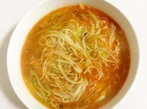 浇入适量的面汤！


