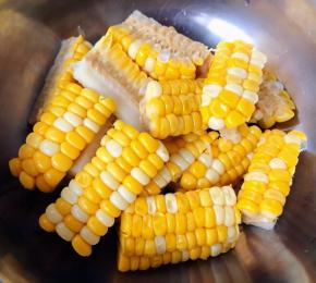 玉米剁成大小均匀的块状