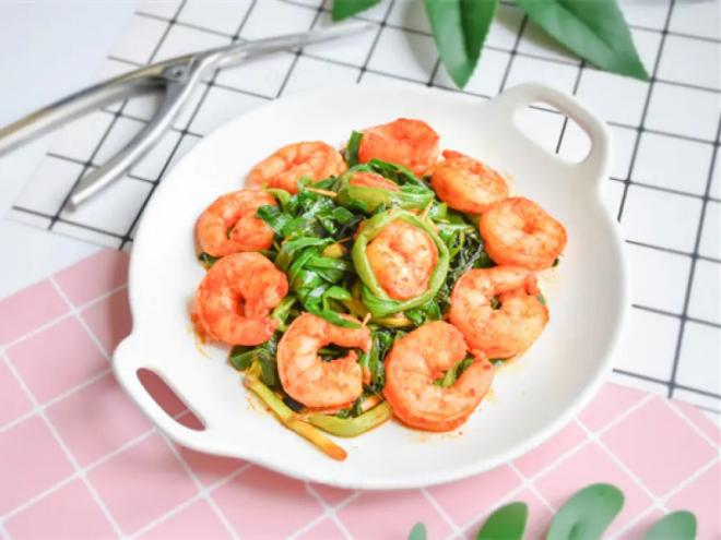 新奥尔良虾仁韭菜