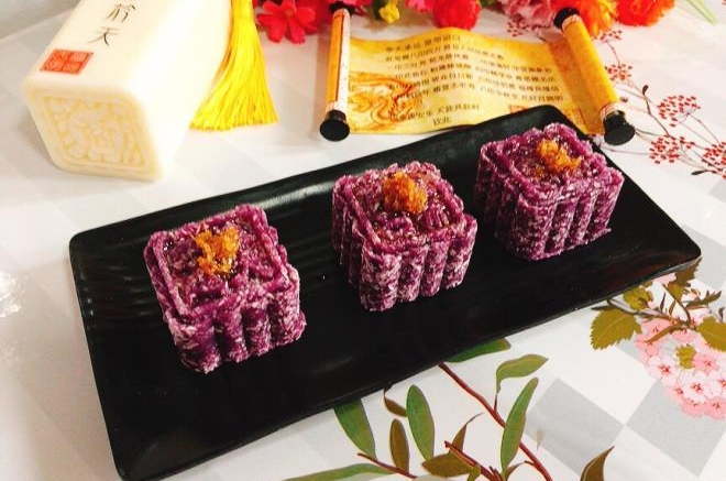 紫薯椰蓉桂花糕