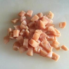 3.鸡肉切方丁