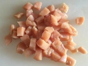 3.鸡肉切方丁