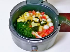 放回炒菜机中。