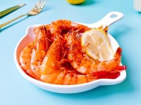 没有油炸的对虾吃起来丝毫不担心长肉肉，好开心！