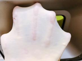 检查出膜情况，面团滚圆开始一发