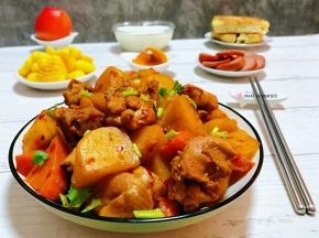 鸡腿炖土豆胡萝卜营养丰富好吃到爆