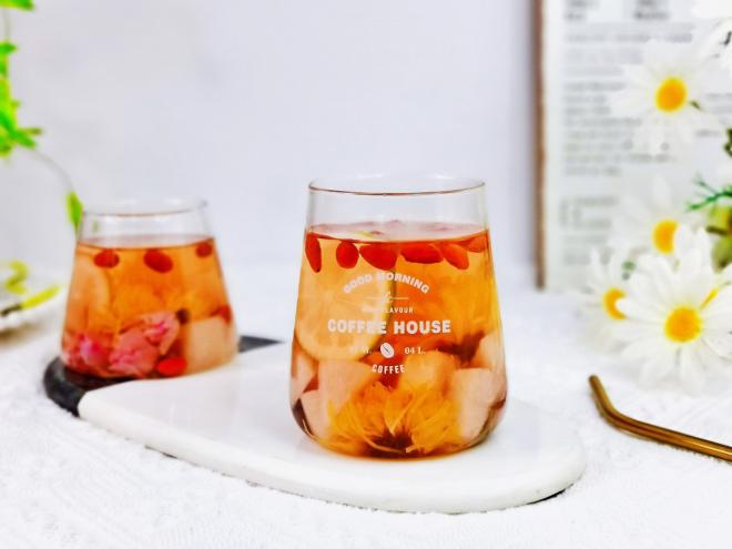 柠檬玫瑰菊花养生茶