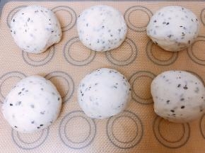 平均分成6份后排气滚圆，醒10分钟