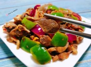 孜然鸡胗入口吃出烧烤店的味道