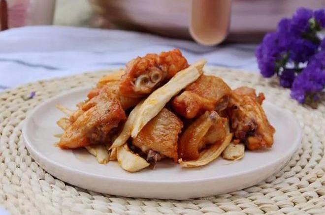 炸烤蘑菇鸡块