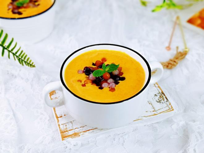 彩色圆子南瓜糊