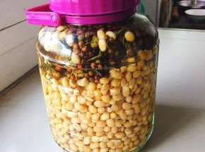 盖上盖子，密封保存一周，就可以吃了！（每次取麻豆的时候要用无油无水的勺子，然后再密封紧，这样才能保证泡出来的麻豆不会发酸，变味儿，生花！）